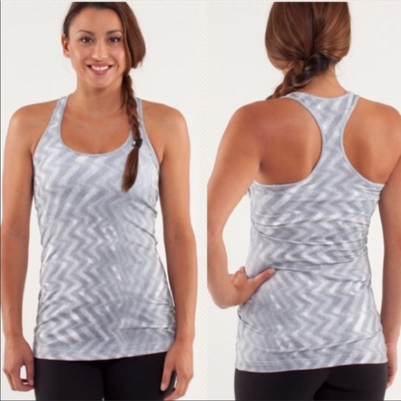 lululemon athletica Tops - Lululemon Cool Racerback Tank Blazer Fossil Gray